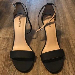 Black Ankle Strap Heels
